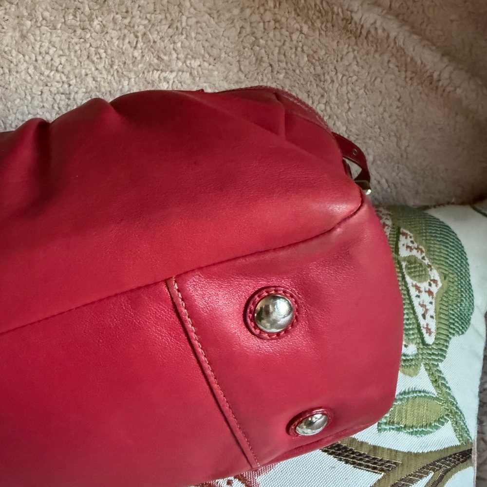 Coach Ashley Y2K Vintage Cherry Leather Shoulder Bag with Cherry Charm F13759 - Picture 7 of 15